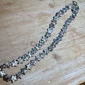 Silver/gray genuine Star pearls Necklace